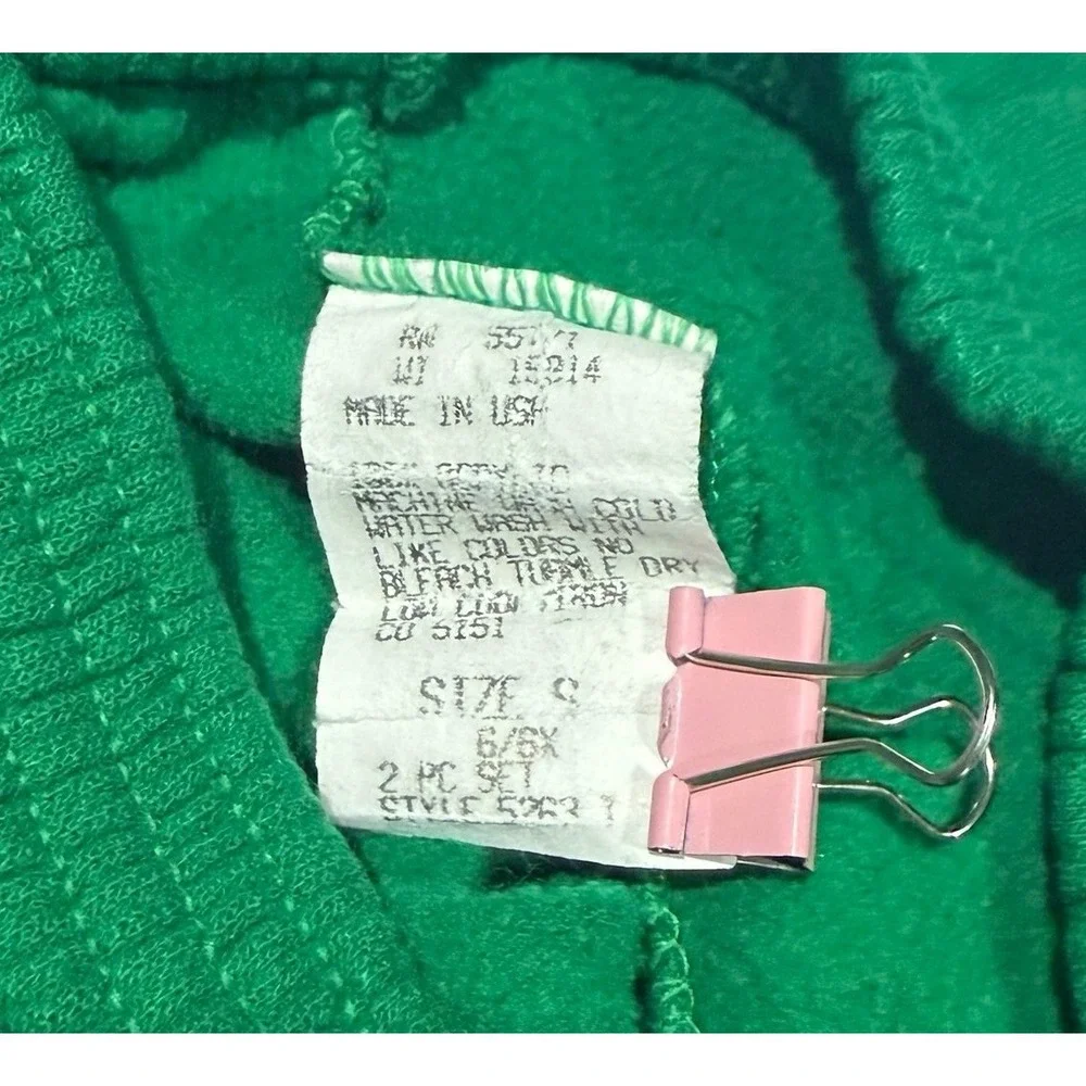 Vintage Stepping Stones Girls Green Ballerina Bunny Sweatshirt‎ Jogger Set 6/6X